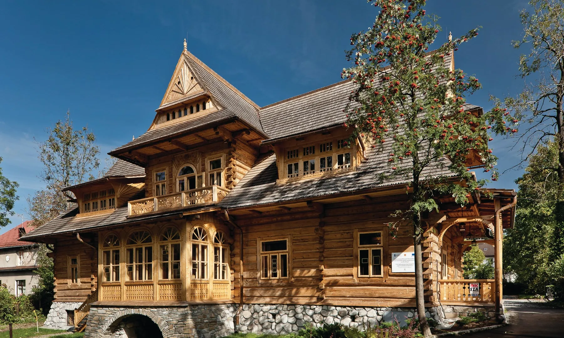 Willa Oksza, a carved wooden villa in the Zakopane Style